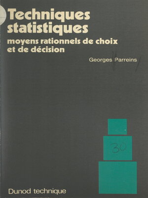 cover image of Techniques statistiques